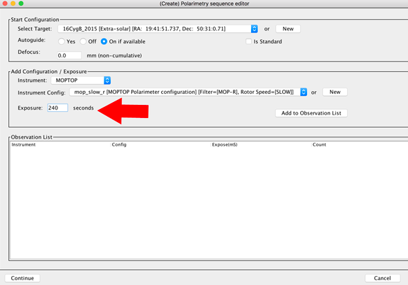 click for fullsize version MOPTOP sequence editor